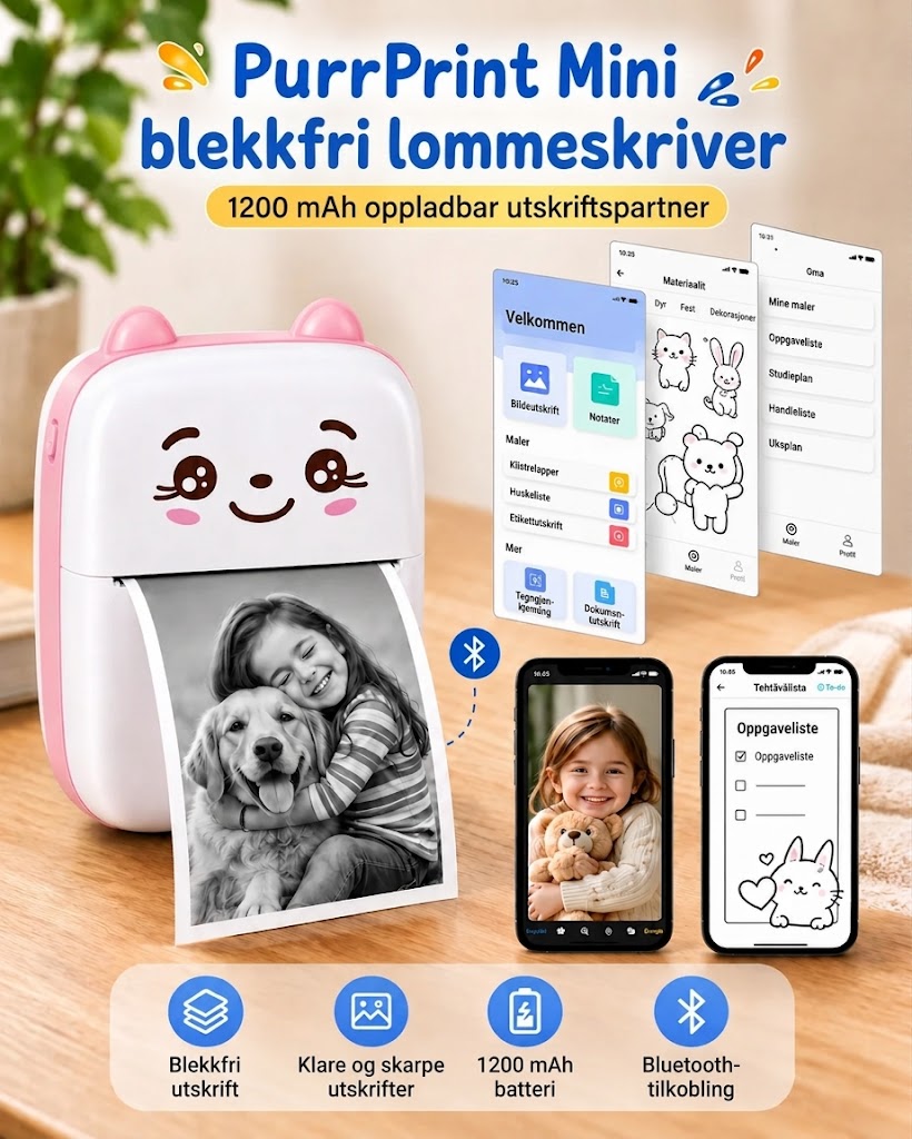 PurrPrint Mini – Blekkfri lommeskriver