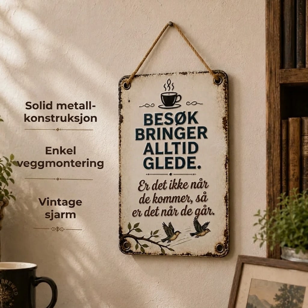 Nostalgisk velkomstskilt
