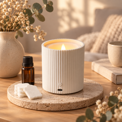 Oppladbar duftspreder med LED-lys