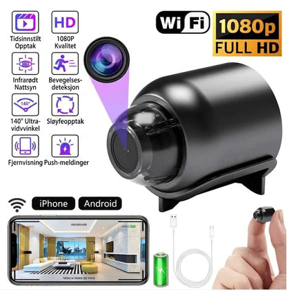 Mini 1080P HD Wi-Fi-kamera | Tar opp bilde og lyd!