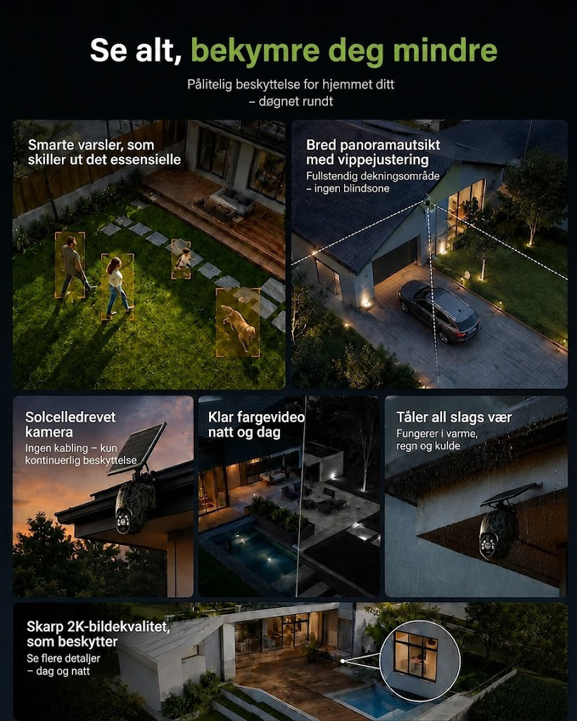 SolarWatch 360 Camo – Trådløst solcelledrevet overvåkingskamera