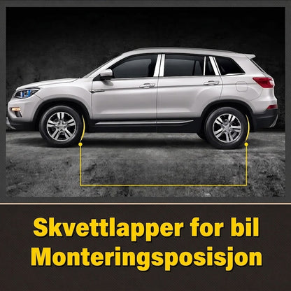 Skvettlapper med billogo – Sett med 4 stk.