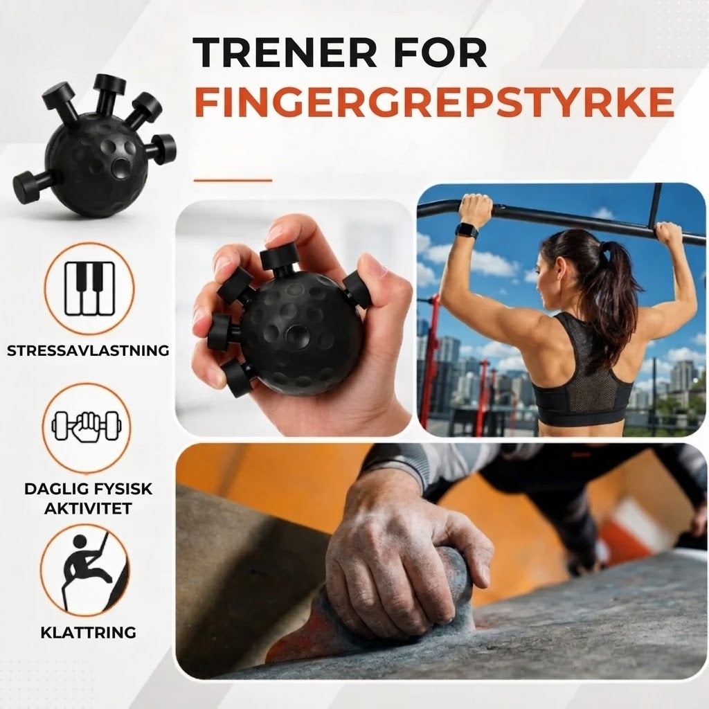 Treningsball for grepsstyrke og fingre