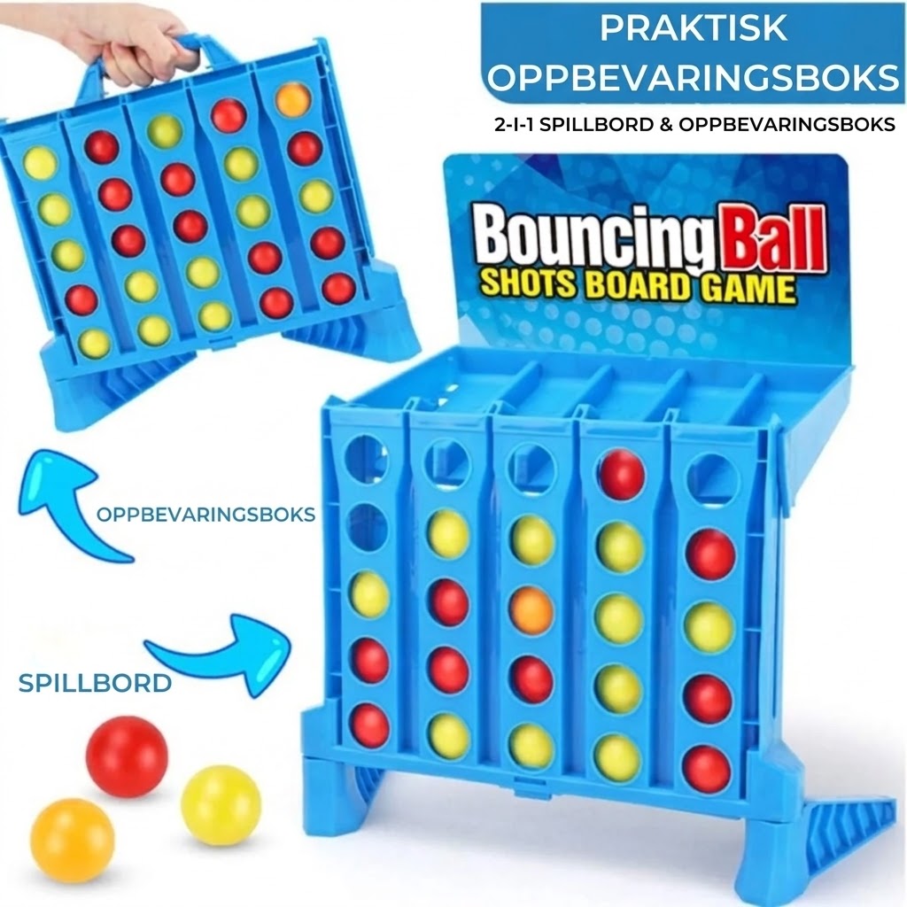 Sprettende 4-på-rad-spill – Bouncing Ball