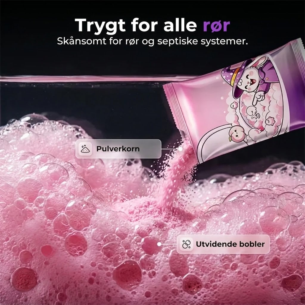 Skummende toalettrenspulver