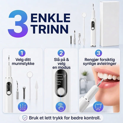 Bærbart ultralyd-tannrenser og tannsteinfjerner-sett