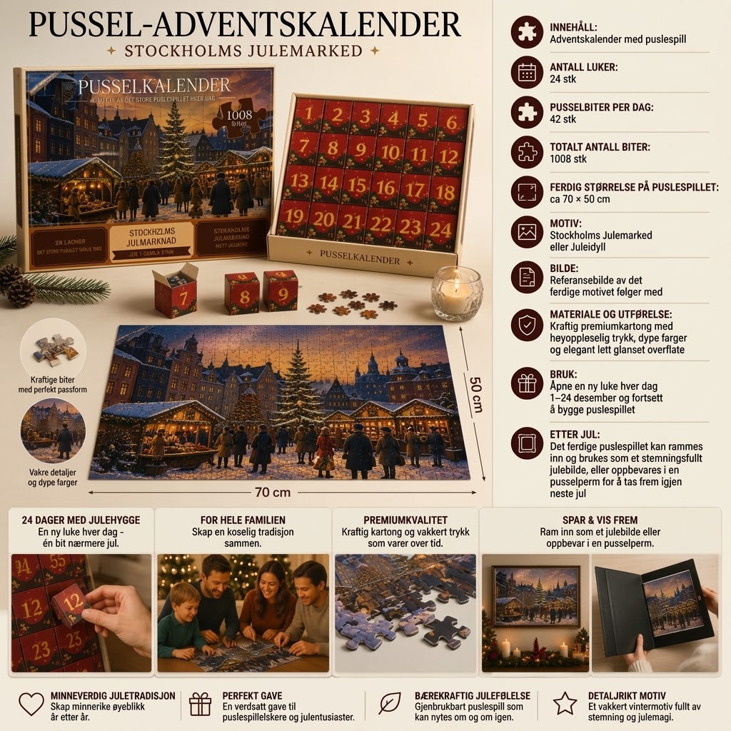 Julens Puslespillkalender – 24 dager med julekos