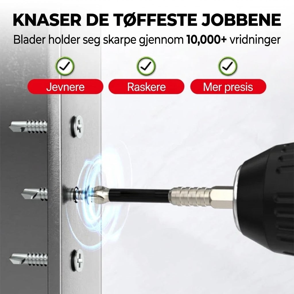 📢📢 40 % RABATT !! ⏰ Elektrisk skrutrekkersett – Sekskanthode & kraftig magnet ✨