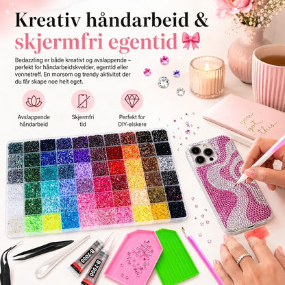 Bedazzle-sett – 48 000 strass-stener i 60 farger