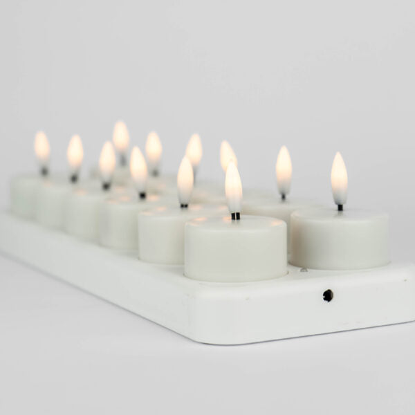 Oppladbare LED-telys (flammeløse)
