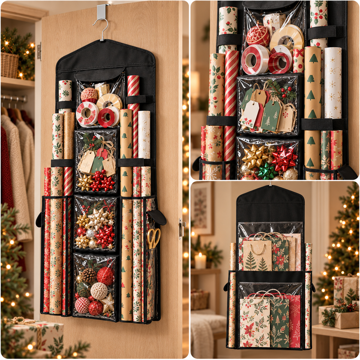 Wrap & Ready – Hengende oppbevaring for gaveinnpakning