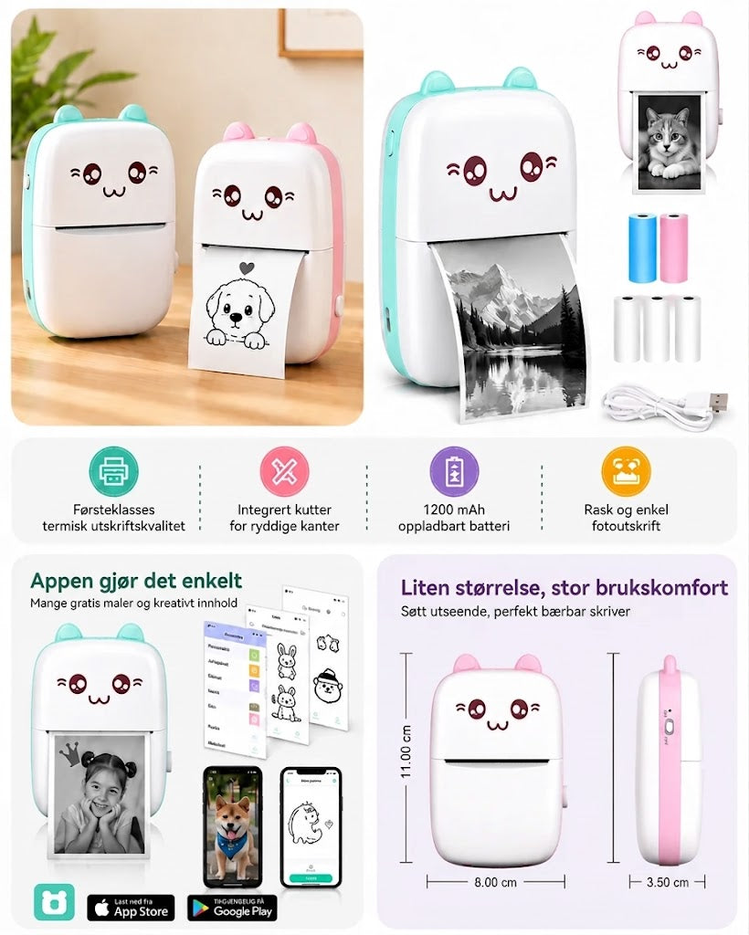 PurrPrint Mini – Blekkfri lommeskriver