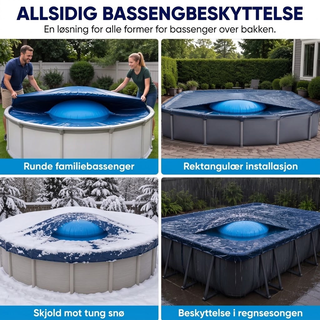 🏊 50 % RABATT! ❄️ Vinterpute for basseng – Reduserer trykk & forhindrer opphopning ✨