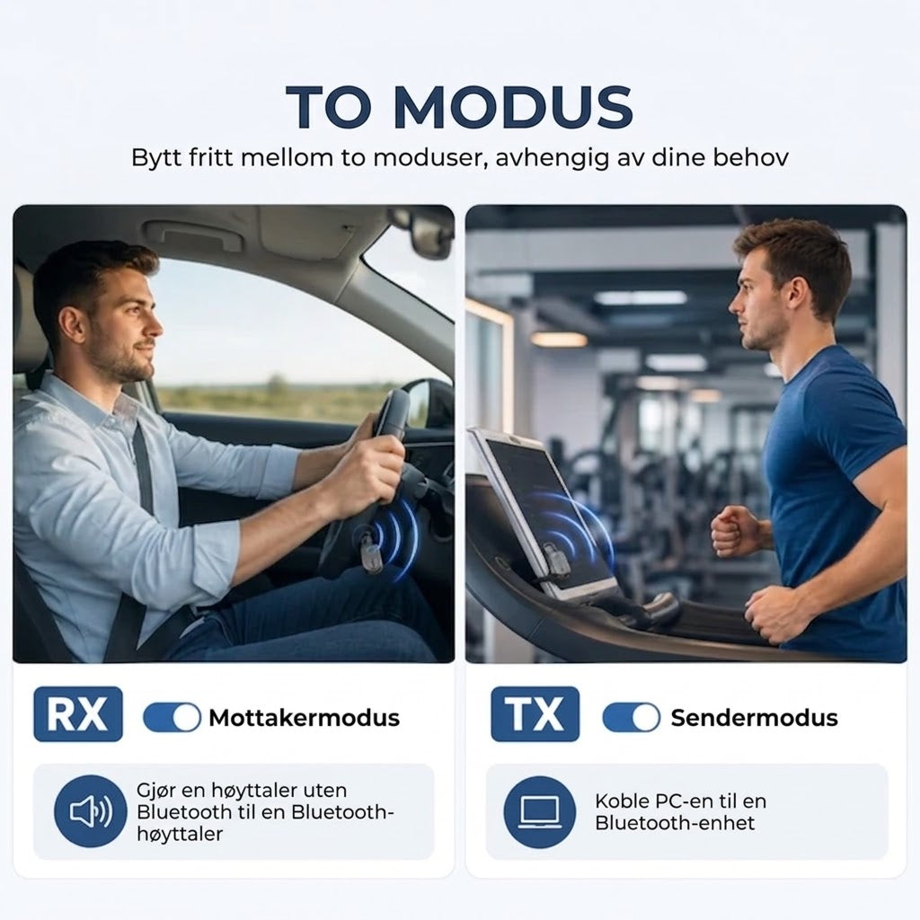 Bluetooth Lydadapter – Sender/Mottaker
