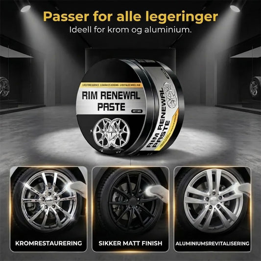Hurtigvirkende renoveringspasta for felger