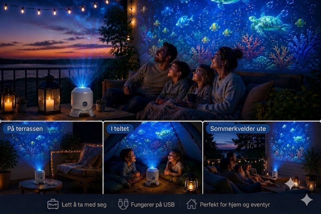 OceanDream havprojektor med roterende LED-lys
