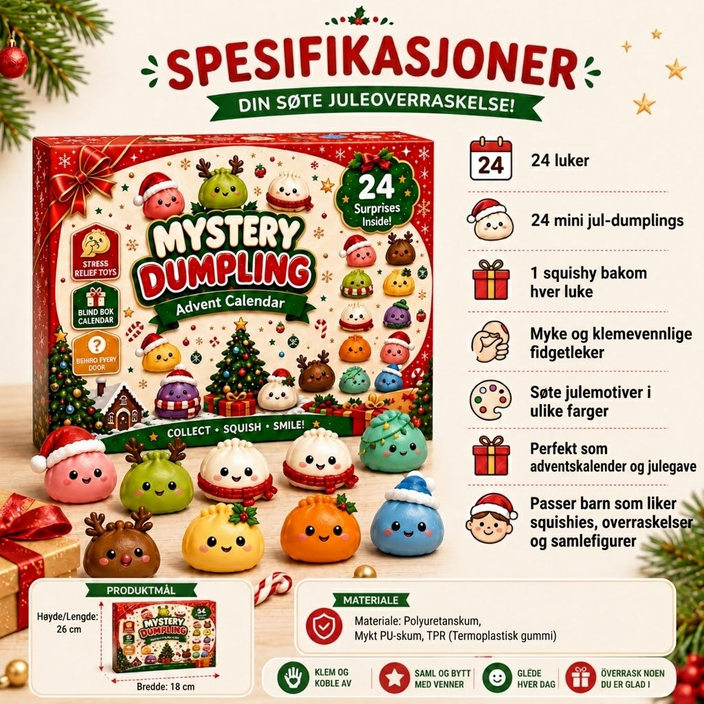 Mystery Dumpling – Adventskalender med 24 mini-juledumplings