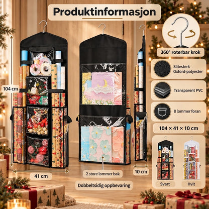 Wrap & Ready – Hengende oppbevaring for gaveinnpakning