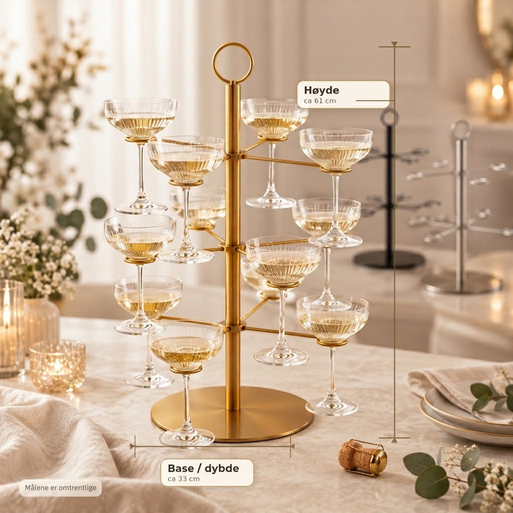 Cocktail Tree – Luksuriøst drinkstativ i 3 etasjer