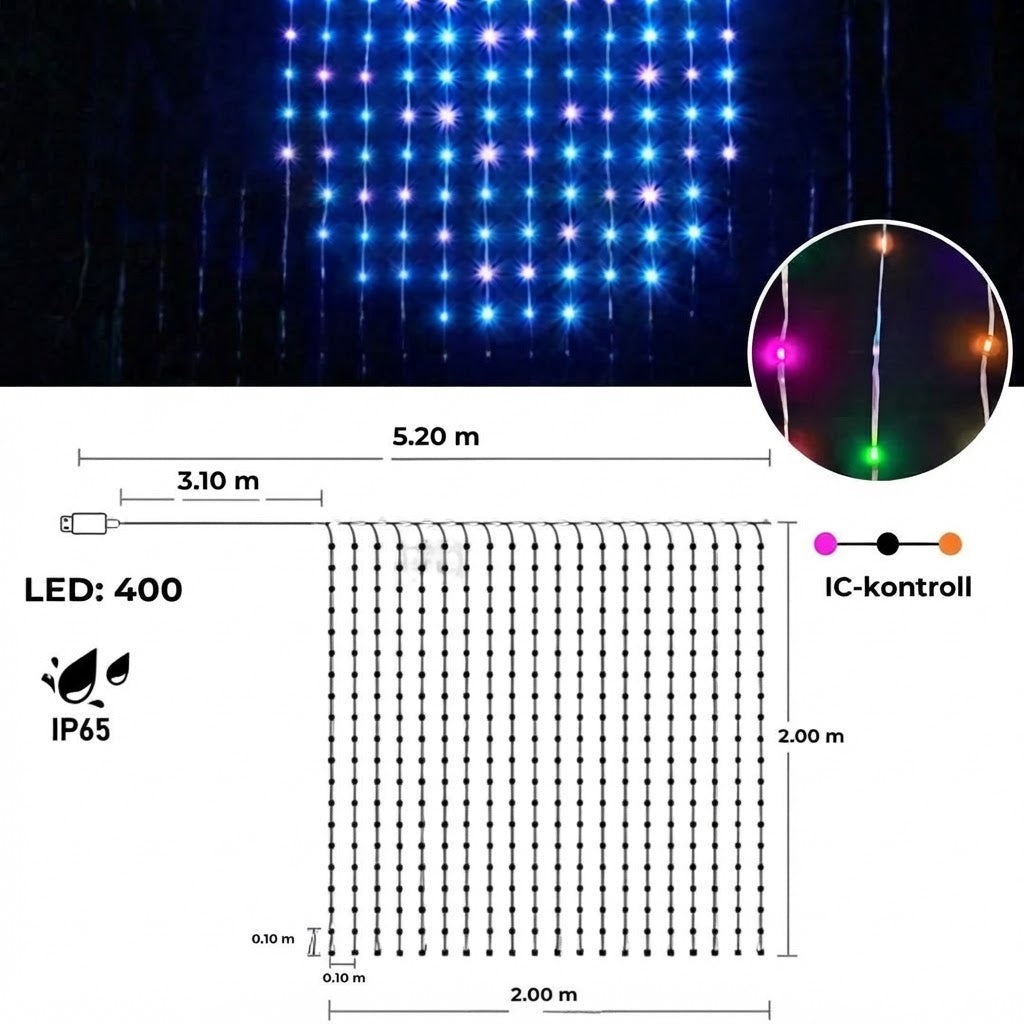 Smart LED-lysgardin – Skreddersy ditt eget lysdesign via APP