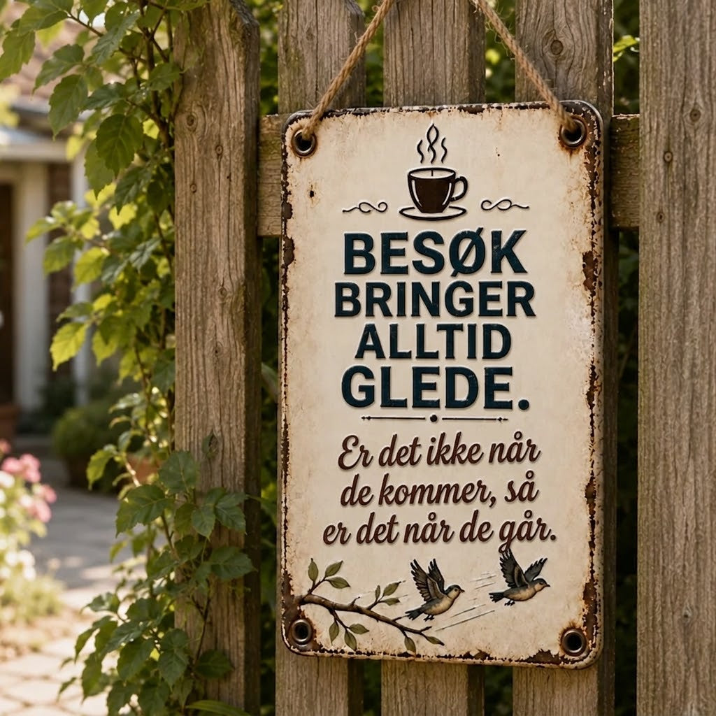 Nostalgisk velkomstskilt