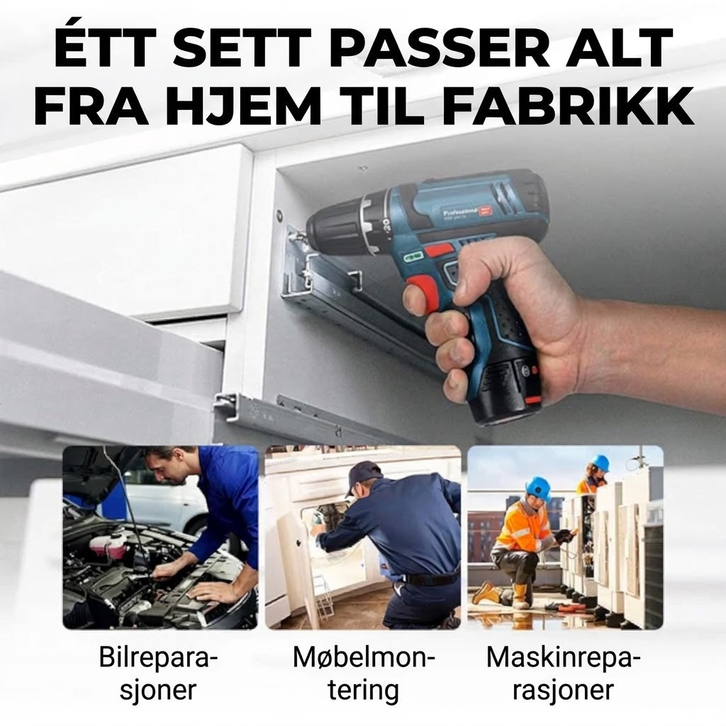 📢📢 40 % RABATT !! ⏰ Elektrisk skrutrekkersett – Sekskanthode & kraftig magnet ✨