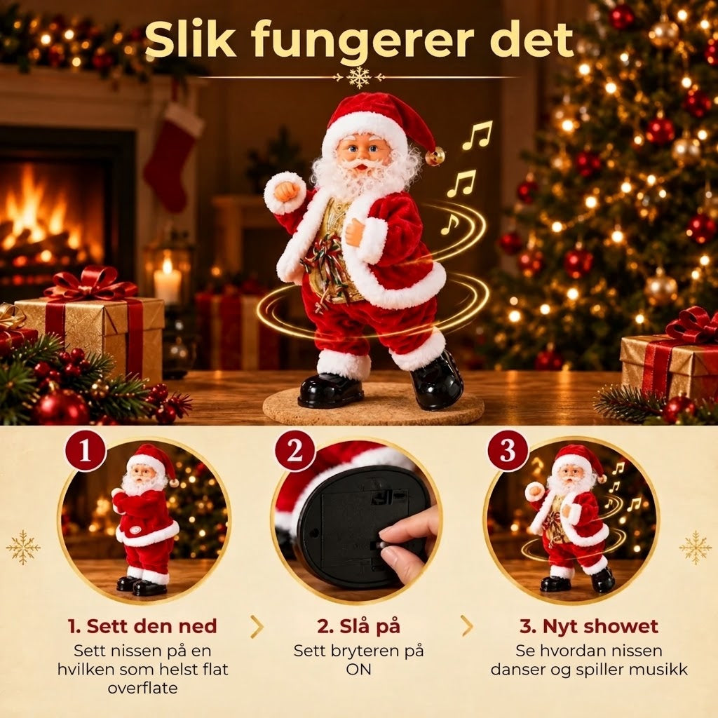 Dansende julenisse med musikk