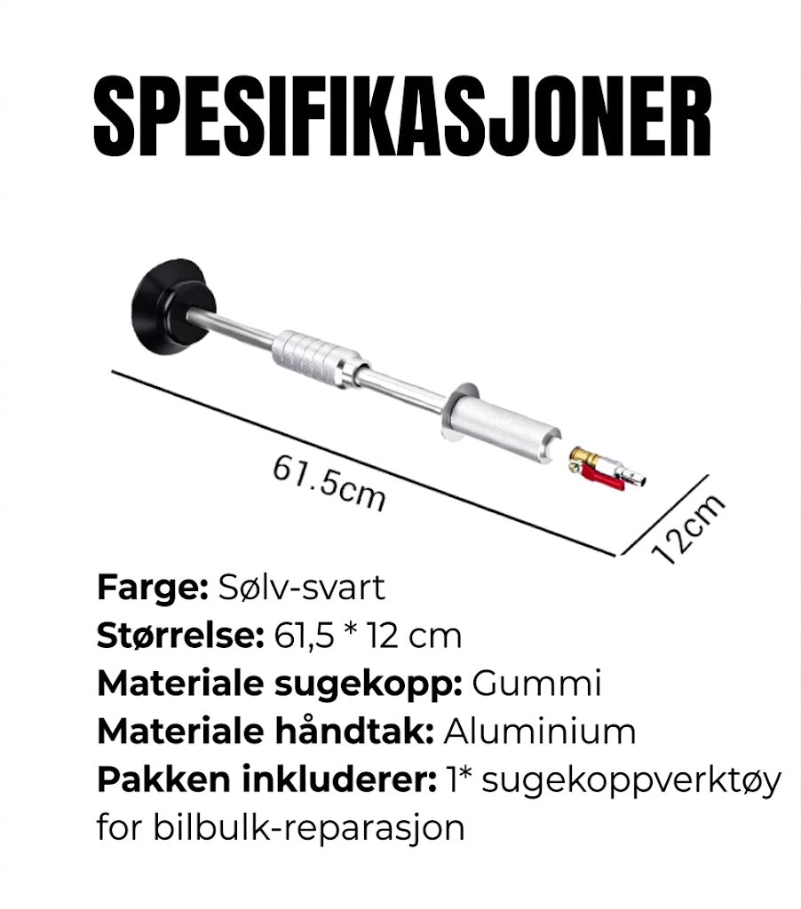 📢📢 50 % RABATT !! ⏰ Dent Repair Magic – Sugekoppverktøy for retting av bilbulker