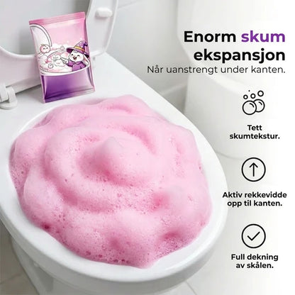 Skummende toalettrenspulver