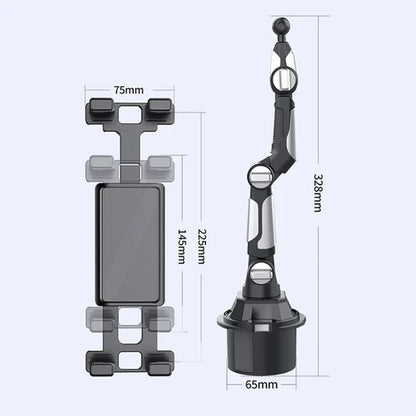 Bilholder for mobil og nettbrett med justerbar arm