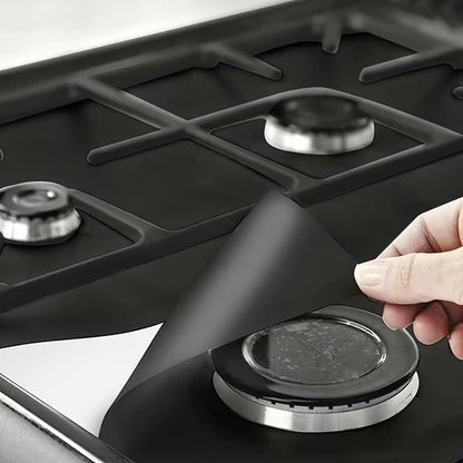 Varmebestandige non-stick beskyttelsesmatter for gasskomfyr – 4 stk.