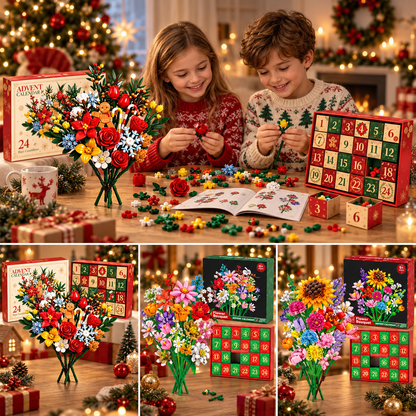 Bloom & Build Julekalender – Bygg din egen magiske bukett til jul