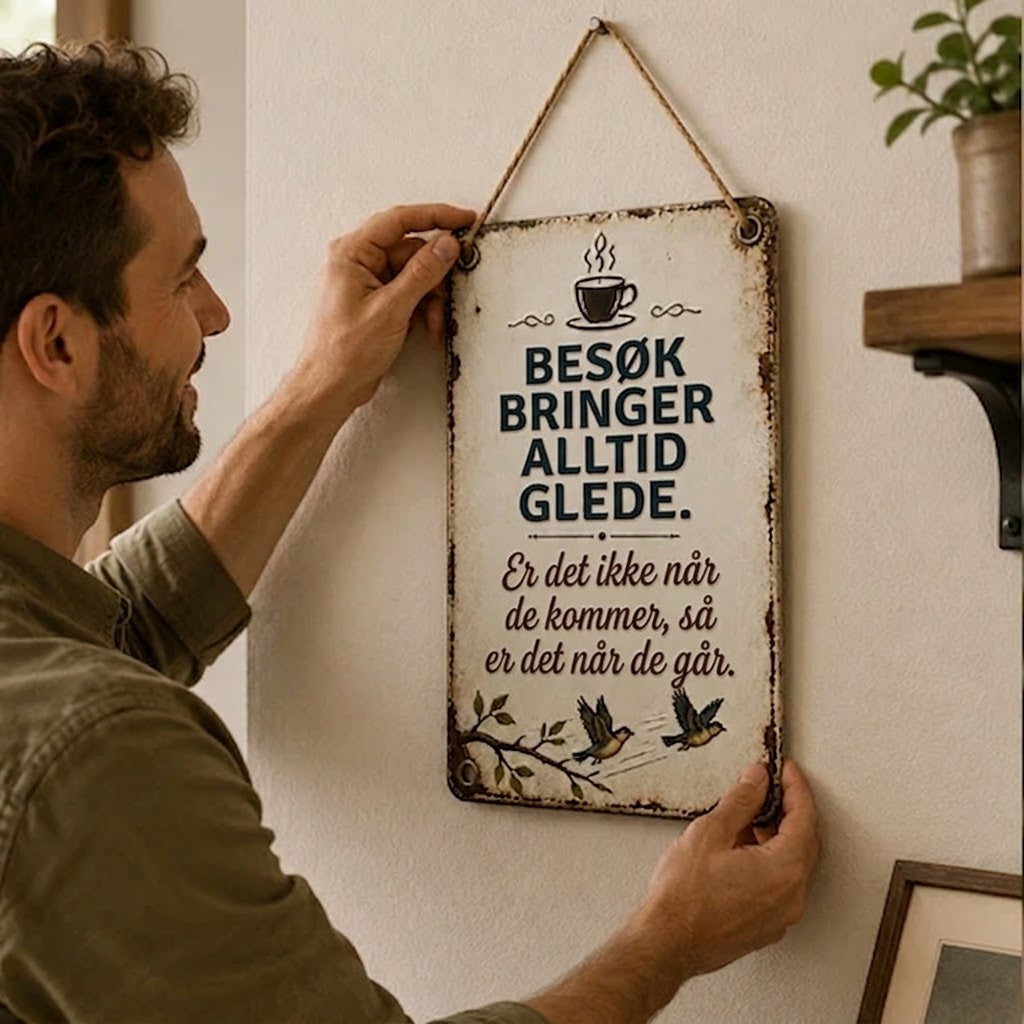 Nostalgisk velkomstskilt