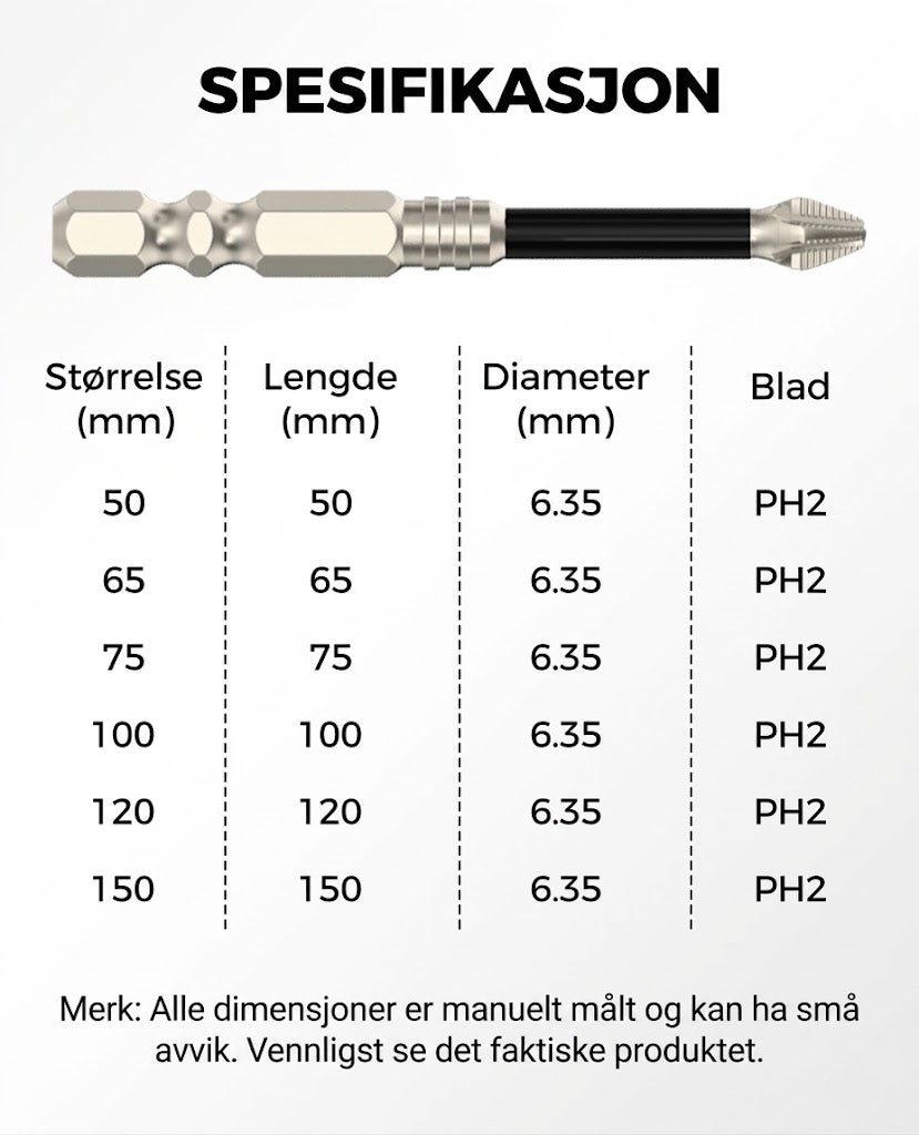 📢📢 40 % RABATT !! ⏰ Elektrisk skrutrekkersett – Sekskanthode & kraftig magnet ✨
