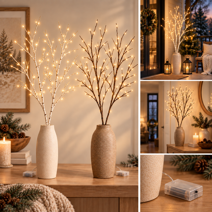 LumiBranch – Batteridrevne LED-kvister i 2-pack eller 4-pack