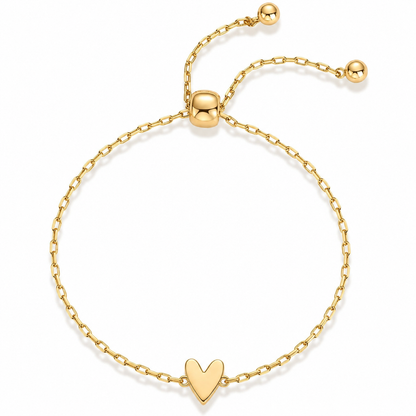 Love Bracelet Set – Matchende hjertearmbånd i 14K gullbelagt