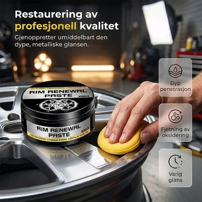 Hurtigvirkende renoveringspasta for felger