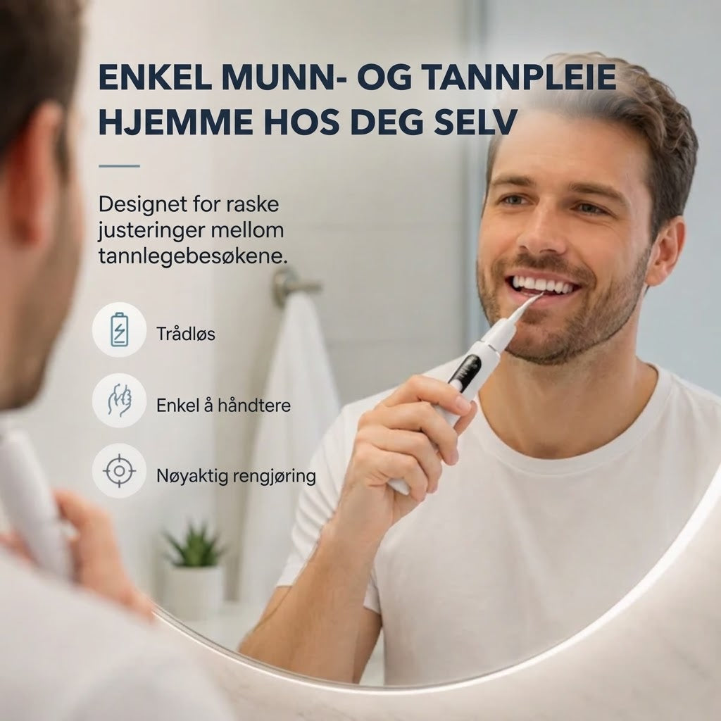 Bærbart ultralyd-tannrenser og tannsteinfjerner-sett