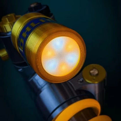 Justerbar støtdemper med LED-lys