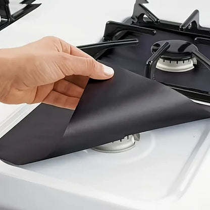 Varmebestandige non-stick beskyttelsesmatter for gasskomfyr – 4 stk.