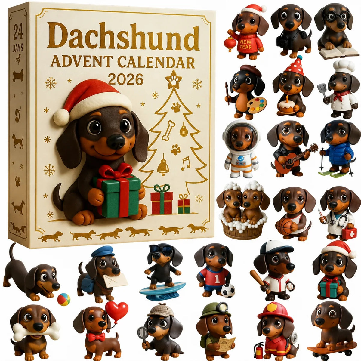 🎄🐾 2026 Dachs Julekalender 🐶✨ (或 🎄🐾 2026 Dachs Adventskalender 🐶✨