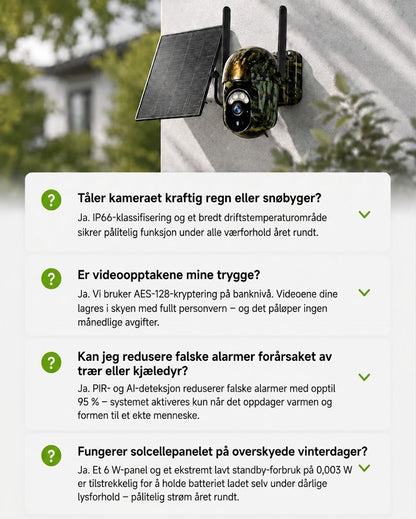 SolarWatch 360 Camo – Trådløst solcelledrevet overvåkingskamera